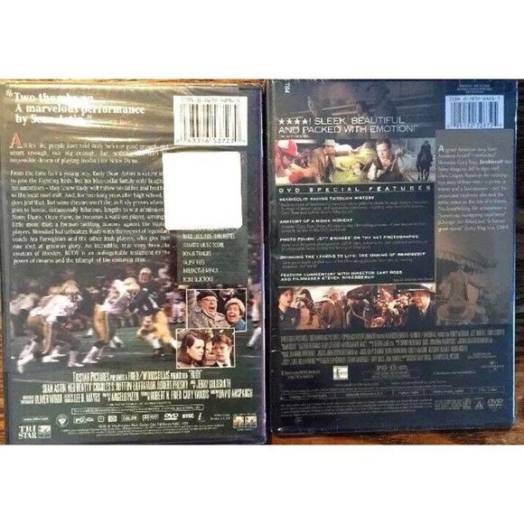 New Lot of 2 DVD Movies SeaBiscuit Widescreen Rudy Special Edition Toby Maguire - Picture 2 of 2